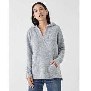 Faherty Whitewater Hoodie Sweater Women Sz Small‎ Blue Womens